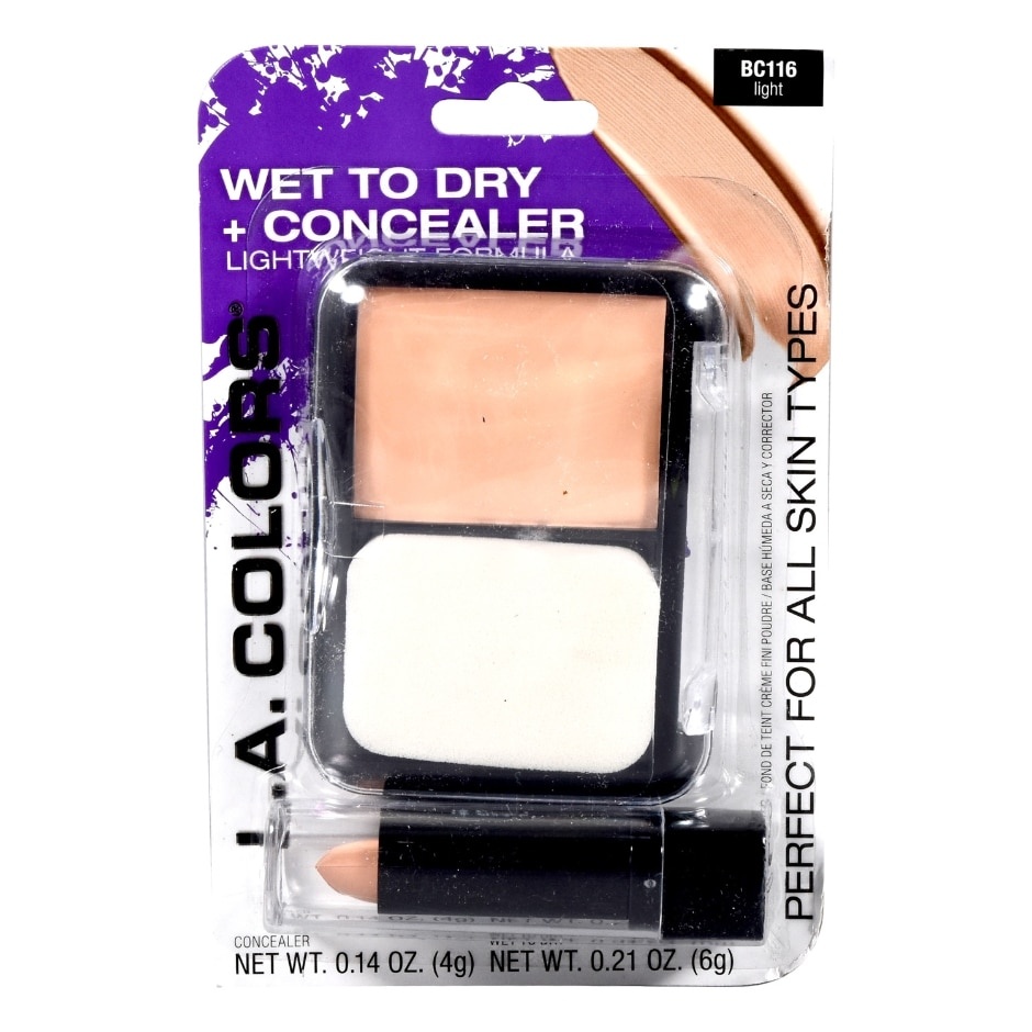 slide 1 of 1, LA Colors L.A. Colors Wet To Dry Concealer In Light, 0.7 oz