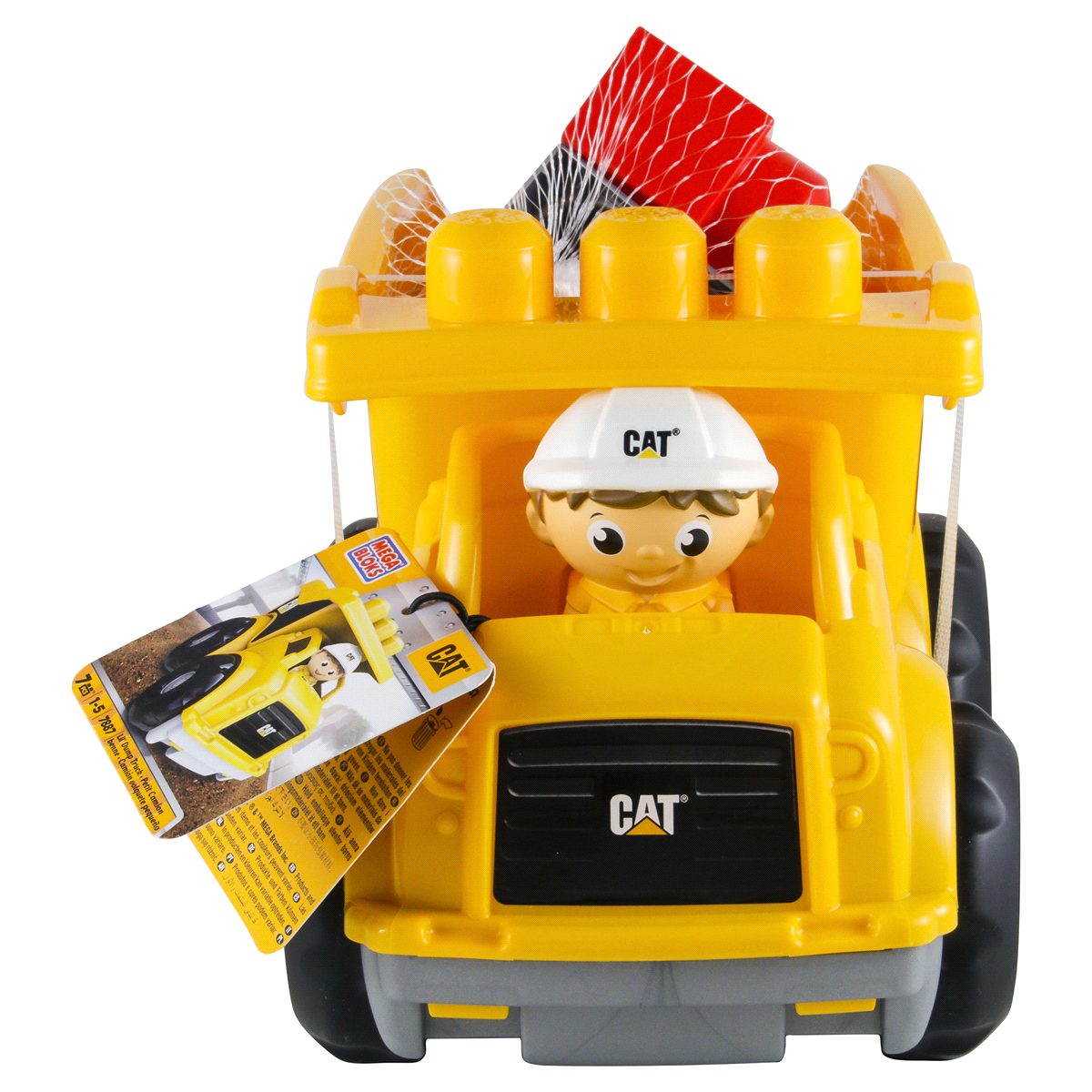 slide 1 of 5, Mega Bloks First Builders CAT Lil' Dump Truck, 8 ct