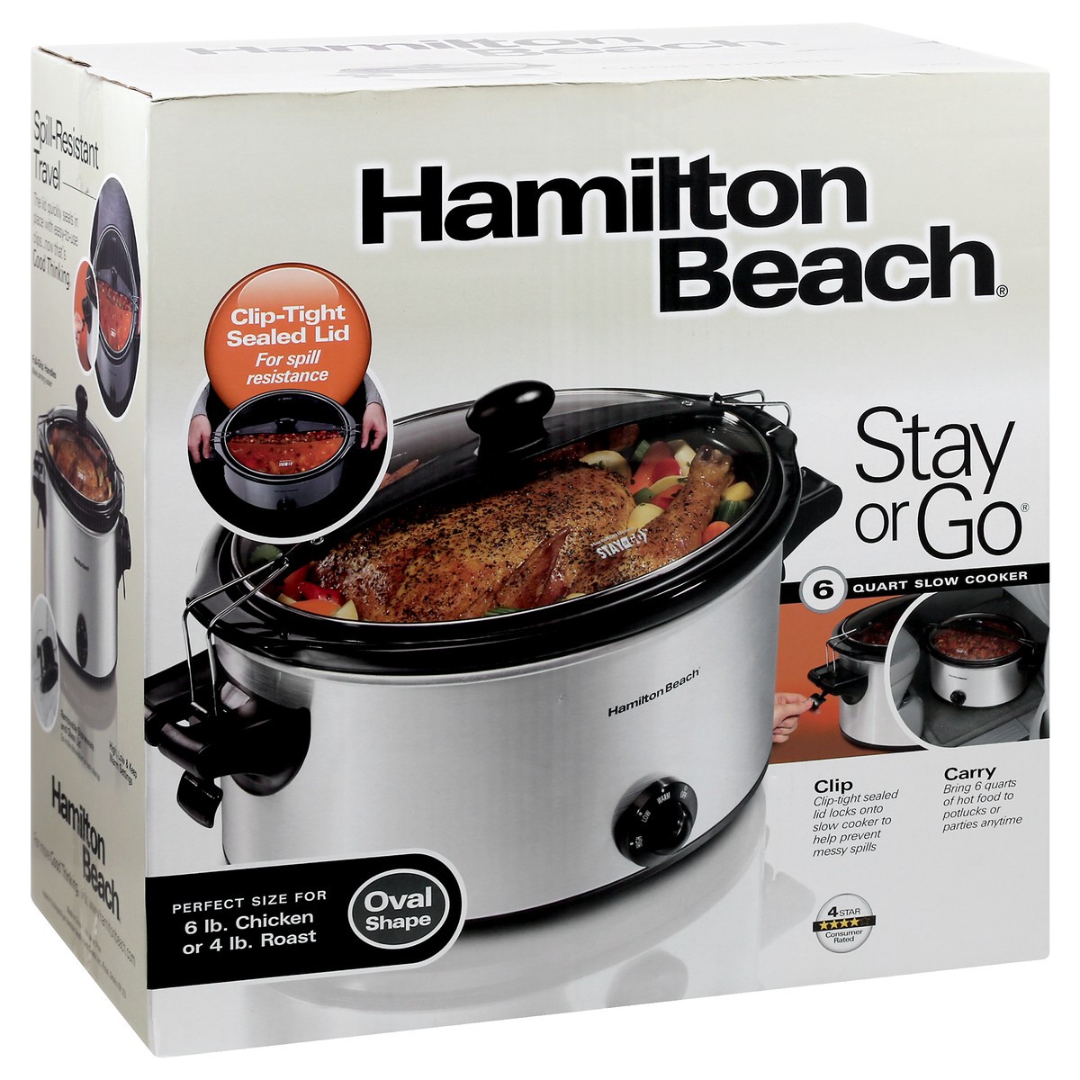 slide 3 of 11, Hamilton Beach 6 Quart Oval Shape Slow Cooker 1 ea, 1 ct