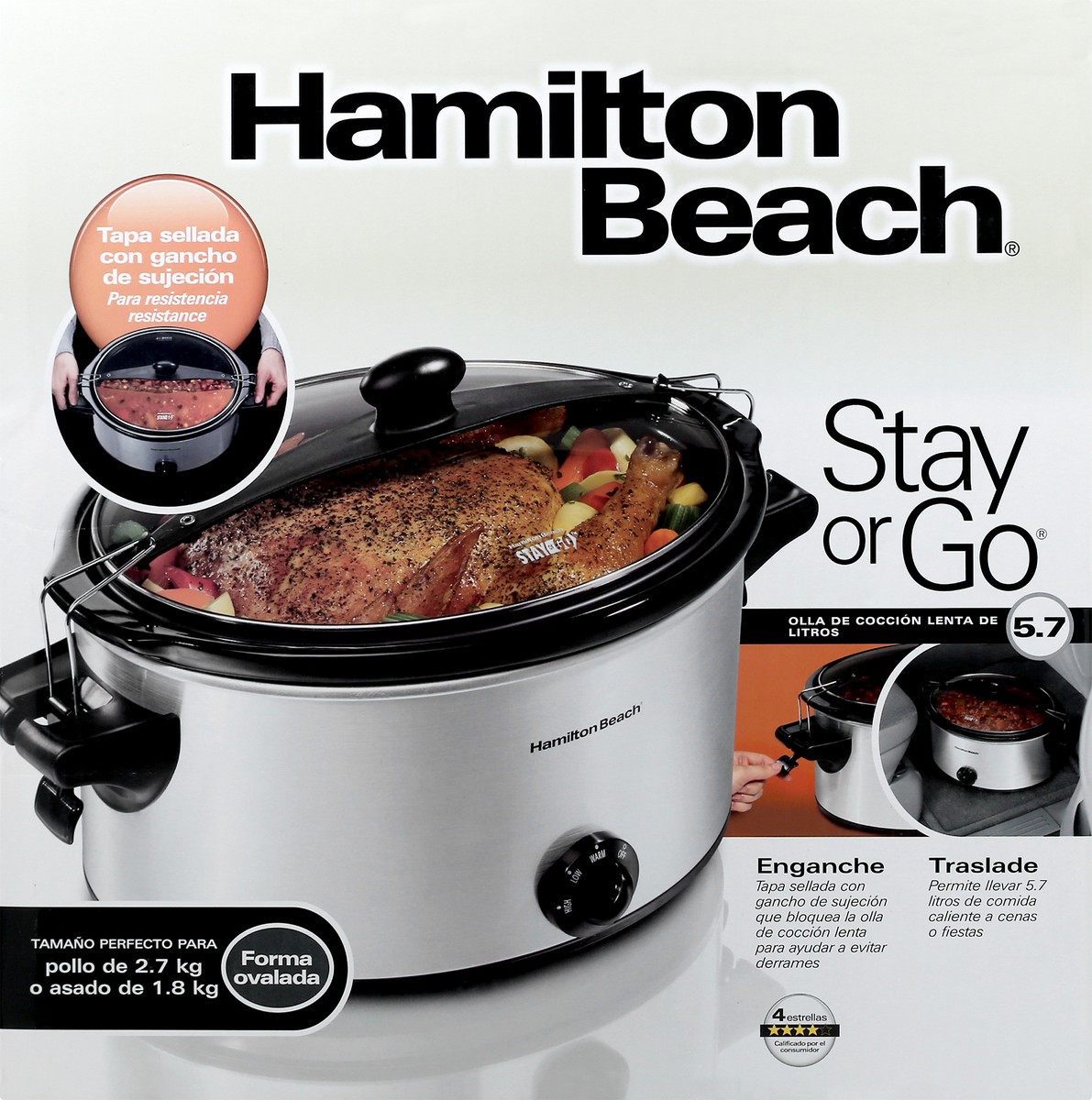 slide 9 of 11, Hamilton Beach 6 Quart Oval Shape Slow Cooker 1 ea, 1 ct