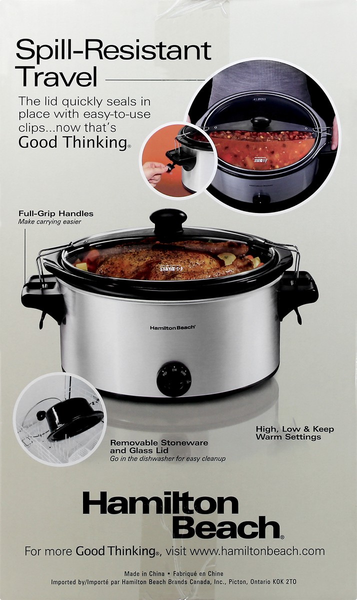 slide 10 of 11, Hamilton Beach 6 Quart Oval Shape Slow Cooker 1 ea, 1 ct