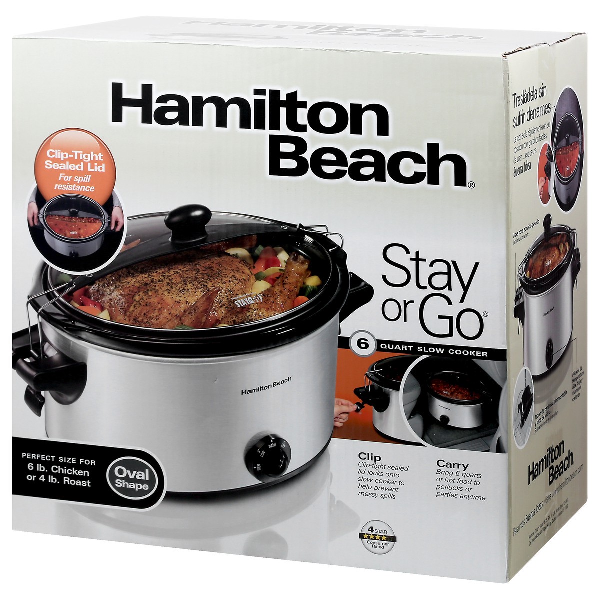 slide 7 of 11, Hamilton Beach 6 Quart Oval Shape Slow Cooker 1 ea, 1 ct