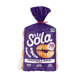Sola Bread Sola Cinnamon Raisin Bagel - 12oz