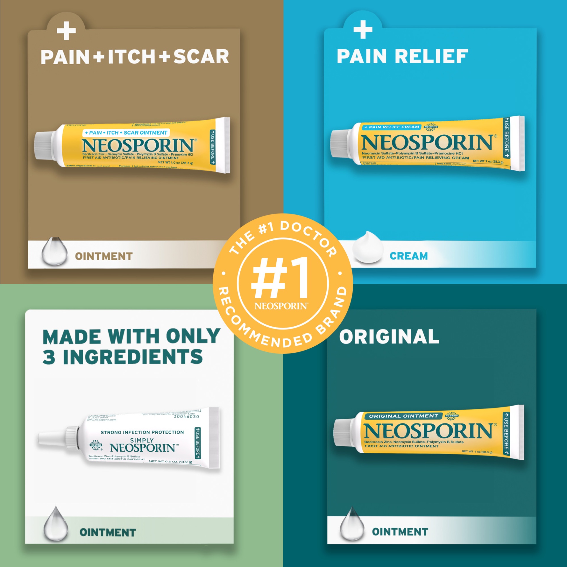 slide 6 of 7, Neosporin + Maximum-Strength Pain Relief Dual Action Cream, First Aid Topical Antibiotic & Analgesic Cream for Wound Care of Minor Cuts, Scrapes & Burns, Polymyxin B & Pramoxine HCl, 0.5 oz