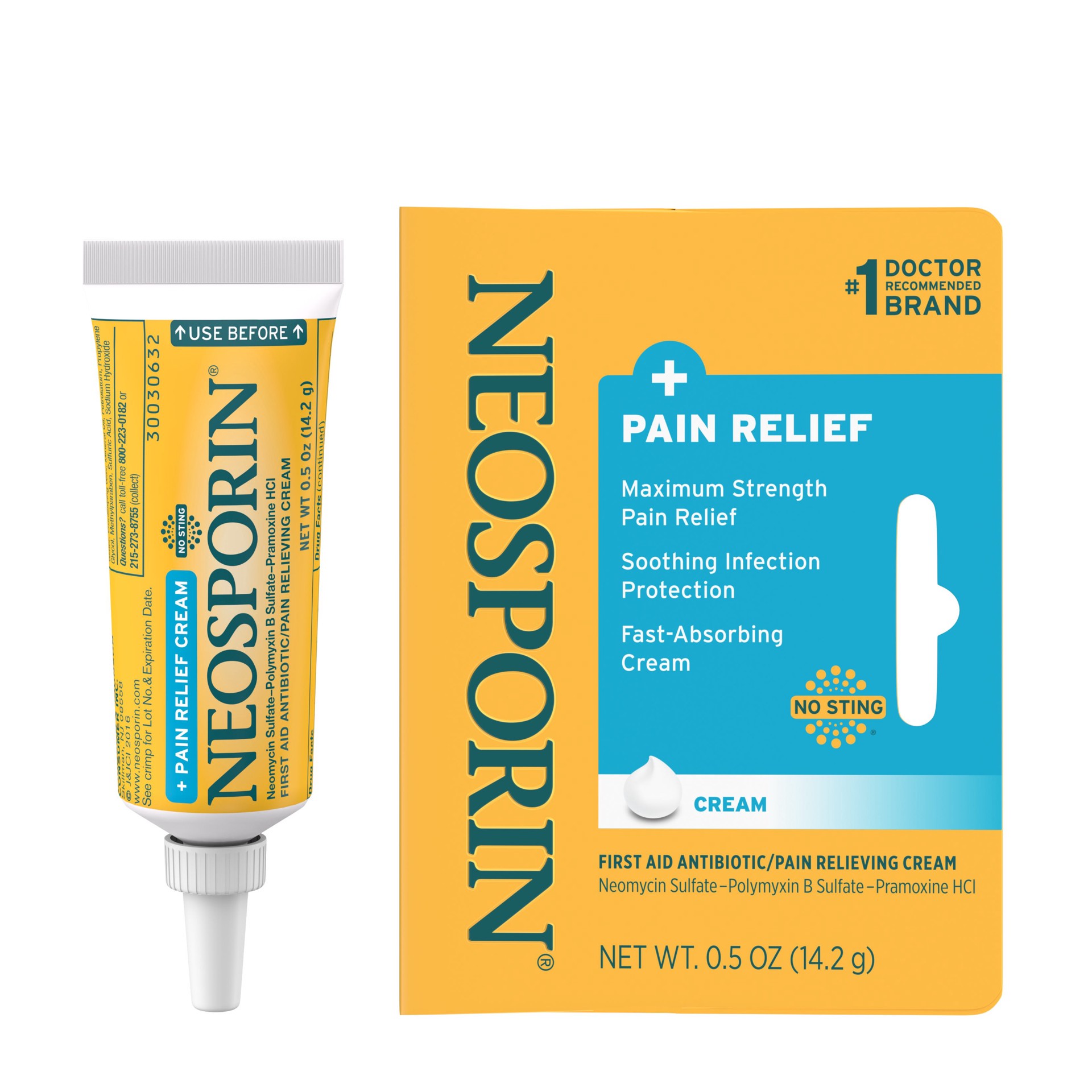 slide 2 of 10, Neosporin Maximum Strength Plus Cream, 0.5 oz, 0.5 oz