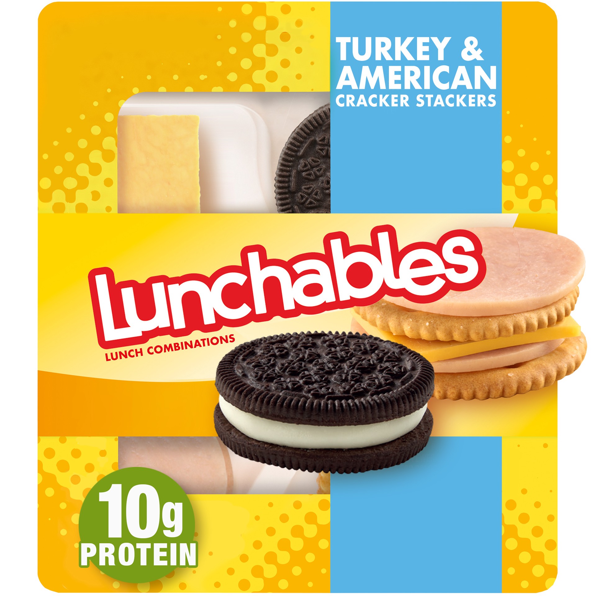 slide 1 of 4, Lunchables Oscar Mayer Lunchables Turkey & American Cheese Cracker Stackers - 3.4oz, 3.4 oz