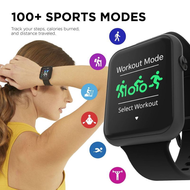 slide 4 of 12, iTouch Air 4 Smartwatch - Black, 1 ct