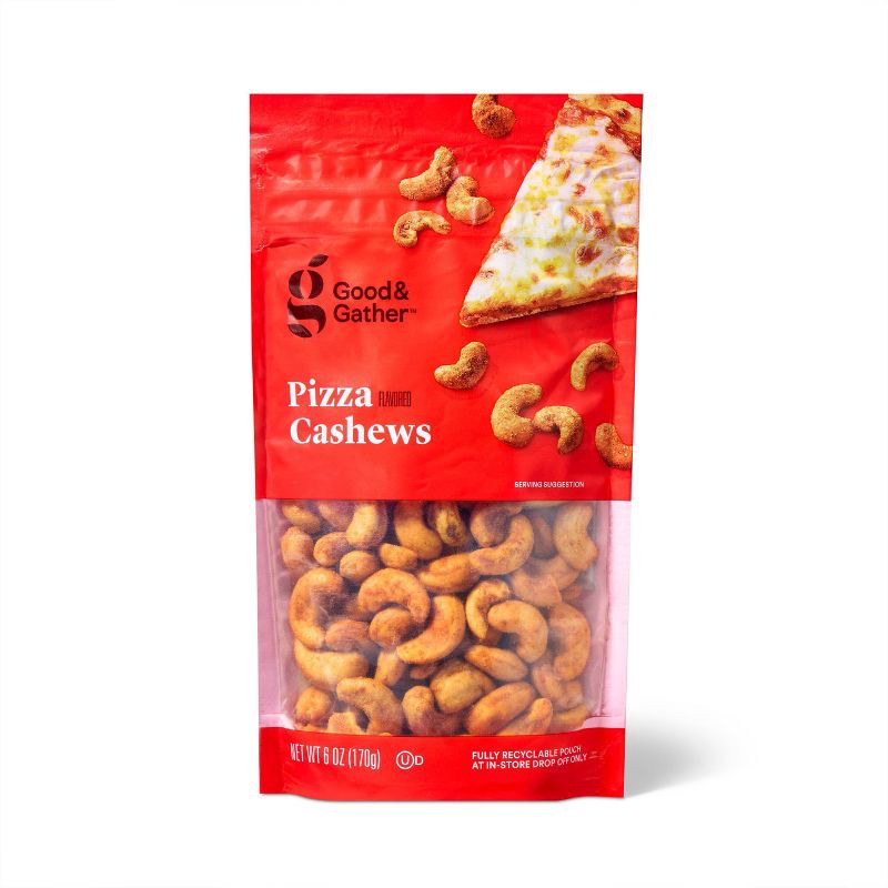 slide 1 of 4, Pizza Flavored Cashews - 6oz - Good & Gather™, 6 oz