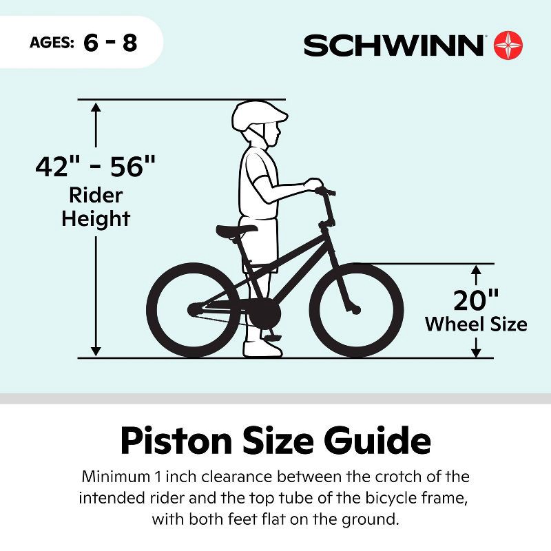 slide 12 of 14, Schwinn Piston 20" Youth Bike - Silver, 1 ct