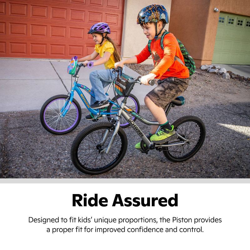 slide 7 of 14, Schwinn Piston 20" Youth Bike - Silver, 1 ct