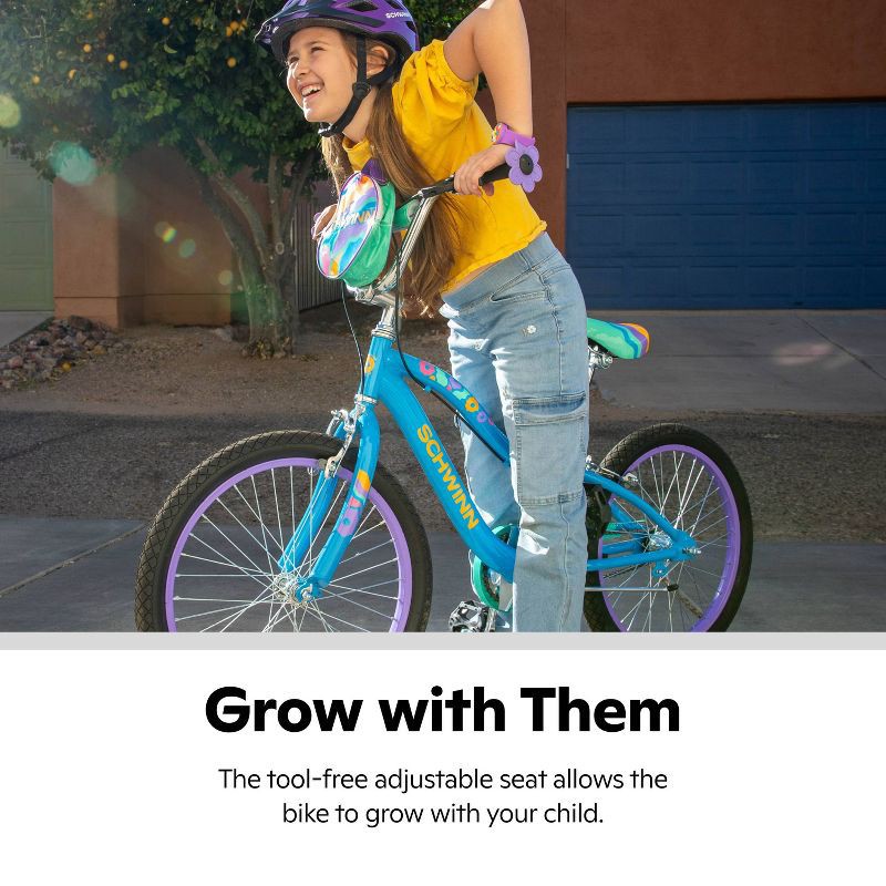 slide 11 of 14, Schwinn Iris 20" Youth Bike - Light Blue, 1 ct