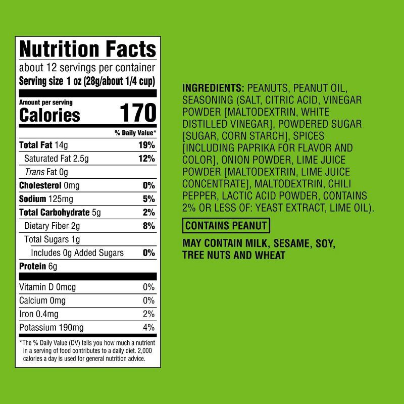 slide 4 of 4, Chili Lime Seasoned Peanuts - 12oz - Good & Gather™, 12 oz