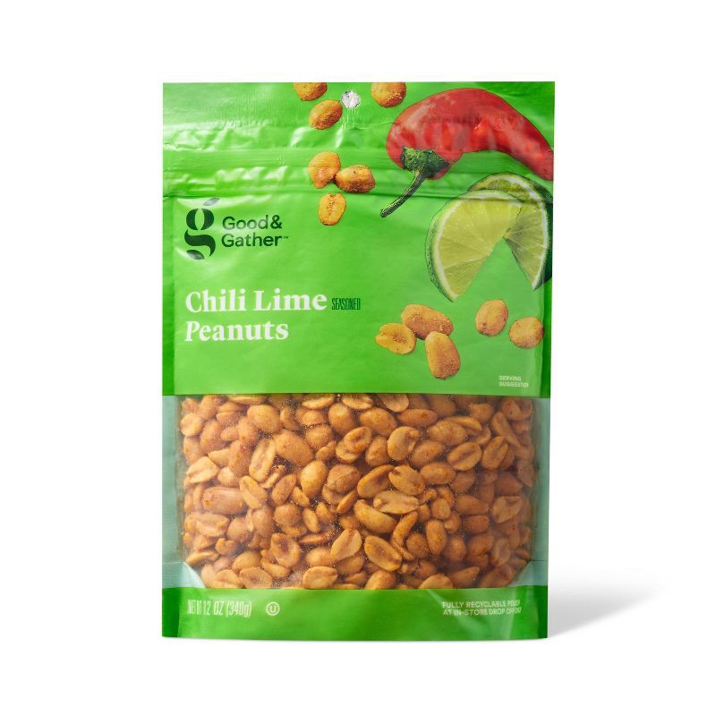 slide 1 of 4, Chili Lime Seasoned Peanuts - 12oz - Good & Gather™, 12 oz