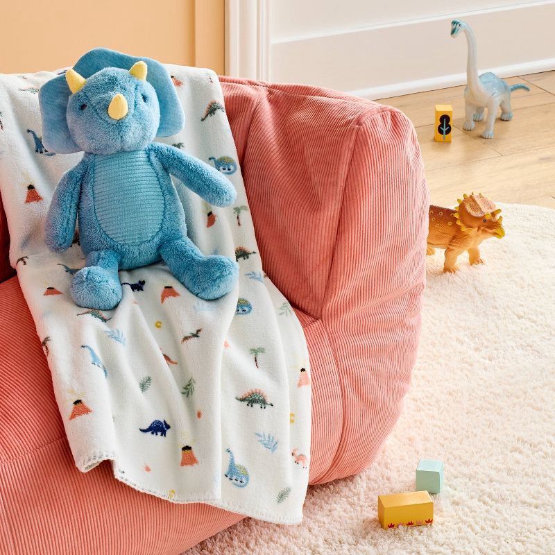 slide 2 of 3, Dino Plush Stuffed Animal - Blue - Cloud Island™, 1 ct