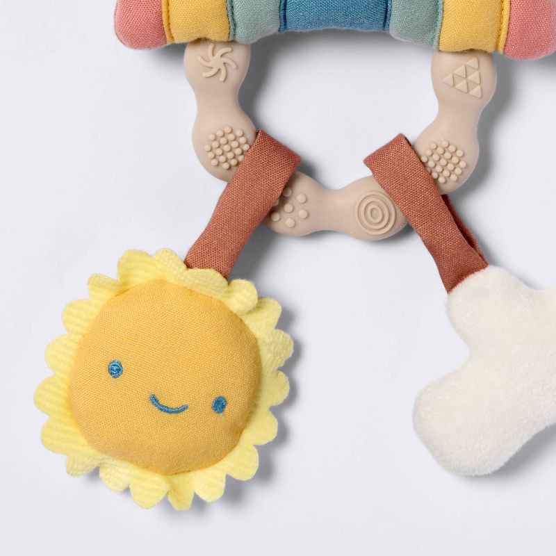 slide 3 of 3, Handheld Plush Rattle Baby Toy - Rainbow - Cloud Island™, 1 ct