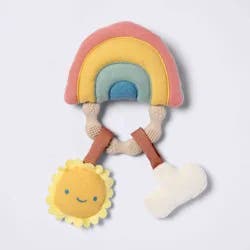 Handheld Plush Rattle Baby Toy - Rainbow - Cloud Island™