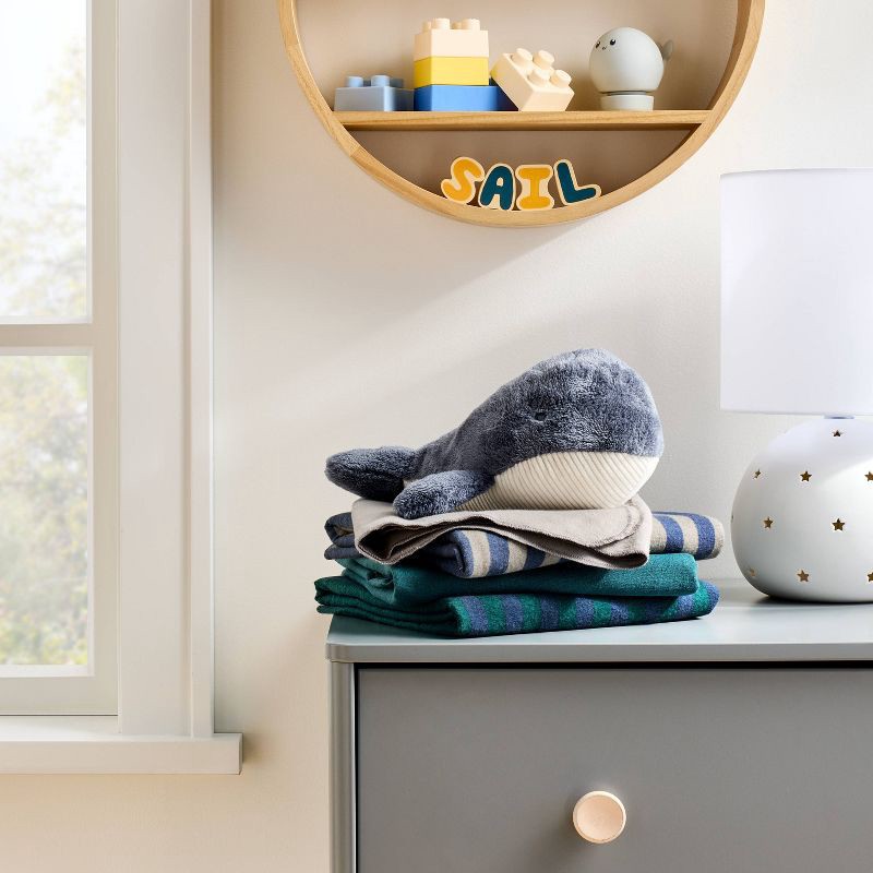 slide 2 of 3, Whale Plush Stuffed Animal - Blue - Cloud Island™, 1 ct