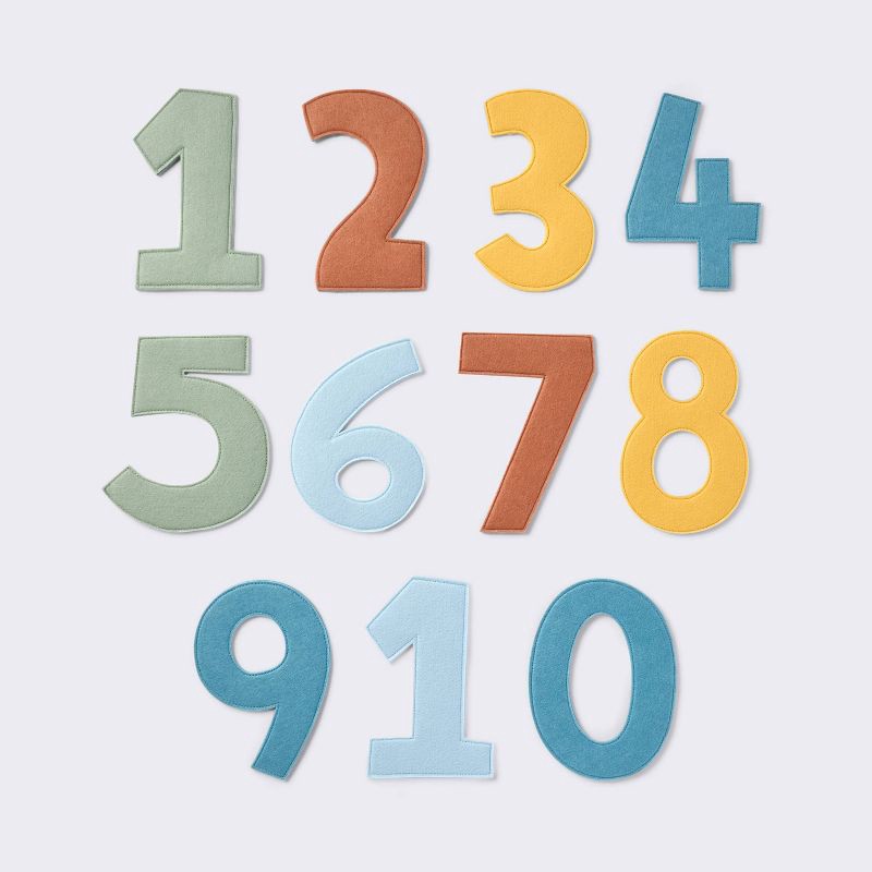 slide 3 of 3, Milestone Felt Numbers - Multi Color - Cloud Island™, 1 ct