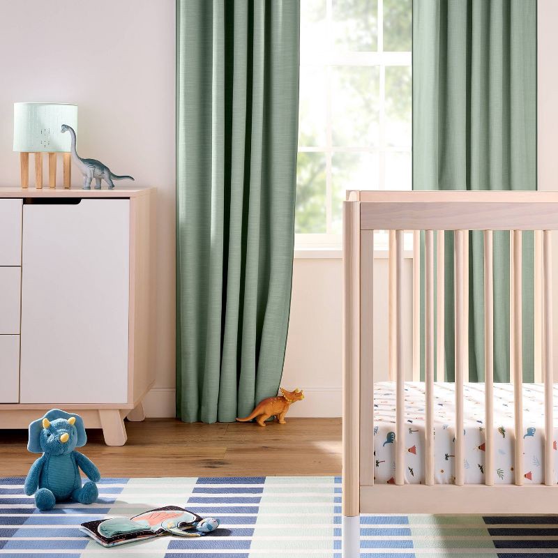 slide 2 of 4, Cotton Fitted Crib Sheet - Dinos - Cloud Island™, 1 ct