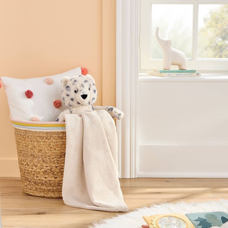 slide 2 of 4, Plush Blanket with Soft Toy - Cream Leopard - Cloud Island™, 1 ct
