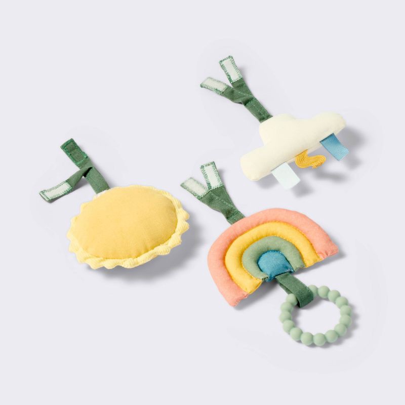 slide 3 of 3, Wood Play Gym + Hanging Toys Set - Cloud Island™, 1 ct