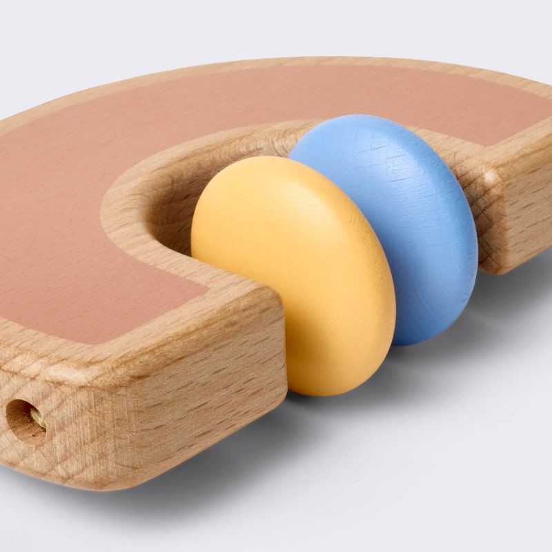 slide 3 of 3, Wooden Baby Rattle - Rainbow - Cloud Island™, 1 ct