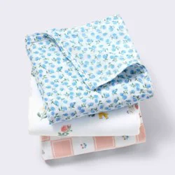 Muslin Swaddle Baby Blanket - Traditional Floral - 3pk - Cloud Island™