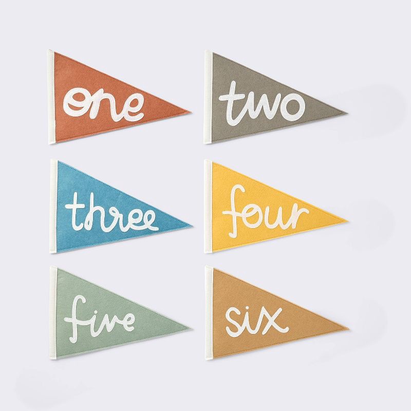 slide 3 of 4, Milestone Felt Pennants - Multi Color - Cloud Island™, 1 ct