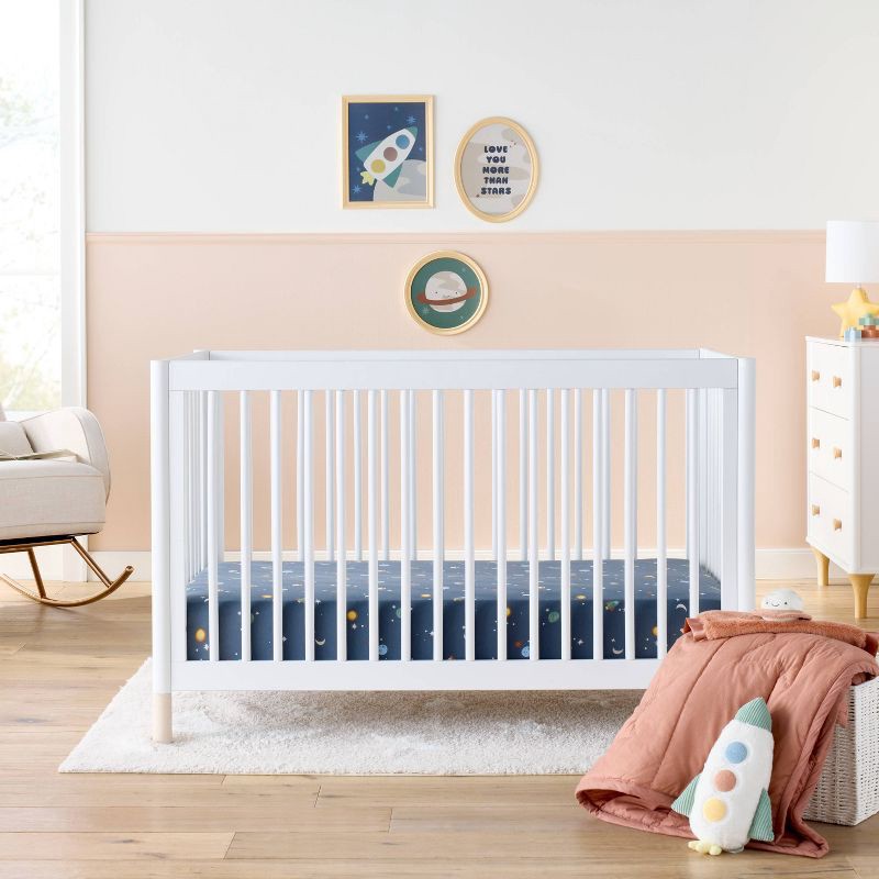 slide 2 of 4, Fitted Jersey Crib Sheet - Space - 2pk - Cloud Island™, 2 ct
