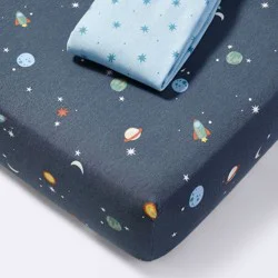 Fitted Jersey Crib Sheet - Space - 2pk - Cloud Island™