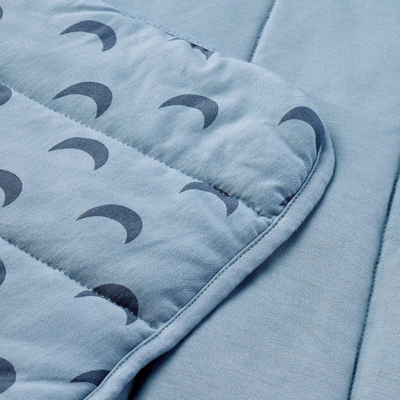 slide 3 of 4, Rayon from Bamboo Jersey Quilted Blanket - Moons - Blue - Cloud Island™, 1 ct