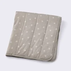 Rayon from Bamboo Jersey Quilted Blanket - Stars - Gray - Cloud Island™