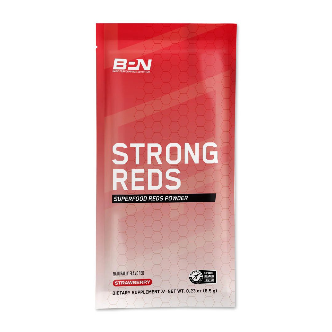 slide 1 of 1, Bare Performance Nutrition Strawberry Strong Reds Superfood Powder, 1 ct