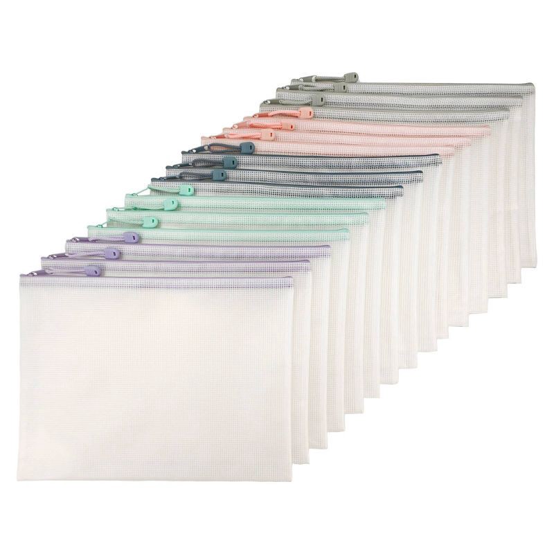 slide 1 of 8, 15pk Letter Size Zip Pouches, Teacher Supplies - up&up™, 15 ct