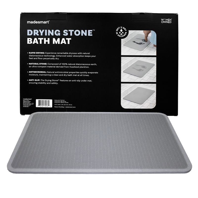 slide 5 of 5, madesmart Diatomite Stone Drying Bath Mat, 1 ct