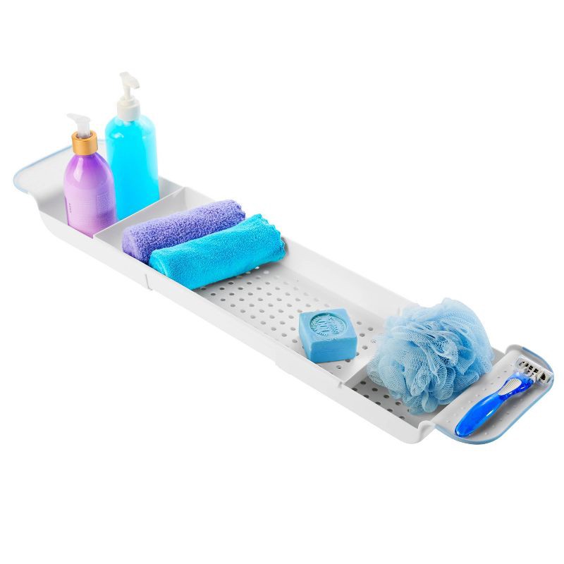 slide 3 of 5, madesmart Expandable Bathtub Tray, 1 ct