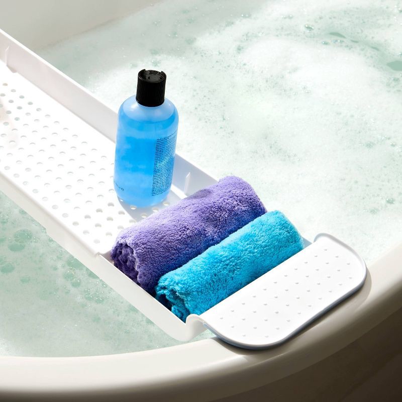 slide 4 of 5, madesmart Expandable Bathtub Tray, 1 ct