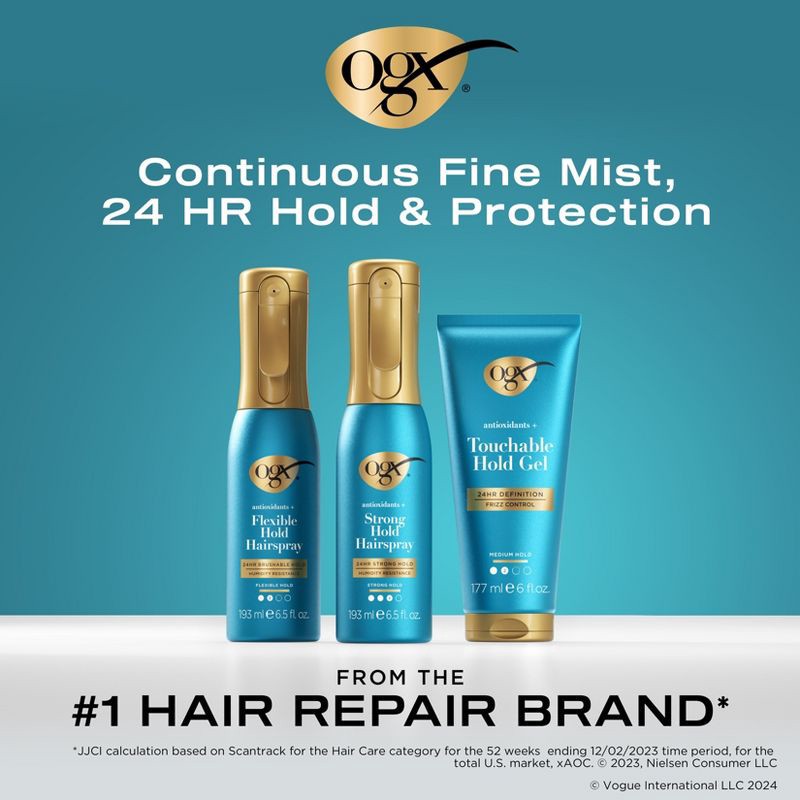 slide 6 of 6, OGX Strong Hold Hairspray - 6.5 fl oz, 6.5 fl oz