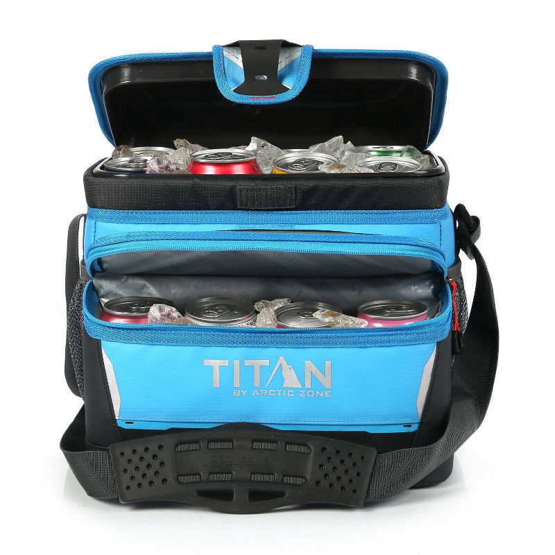 slide 2 of 8, Titan by Arctic Zone 16 Can Zipperless Soft Sided Cooler - Blue Flame: 10.5-Quart TPE & PEVA, 16 ct