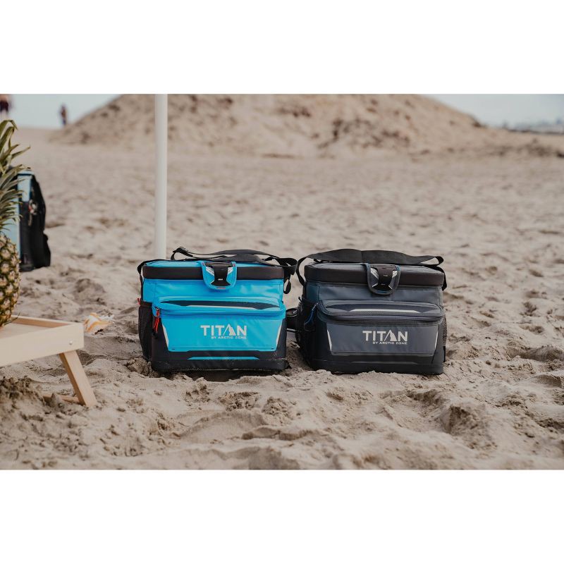 slide 7 of 8, Titan by Arctic Zone 16 Can Zipperless Soft Sided Cooler - Blue Flame: 10.5-Quart TPE & PEVA, 16 ct