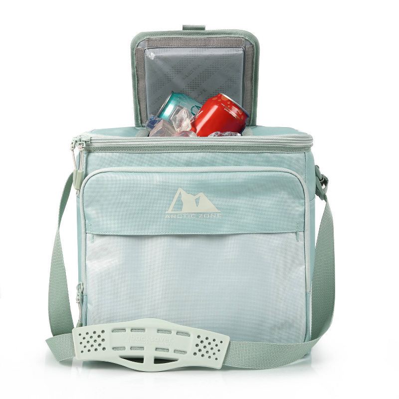 slide 3 of 13, Arctic Zone Essentials 24 Cans Hard Sided Cooler - Eucalyptus: Soft-Sided, PEVA Liner, 24 cans