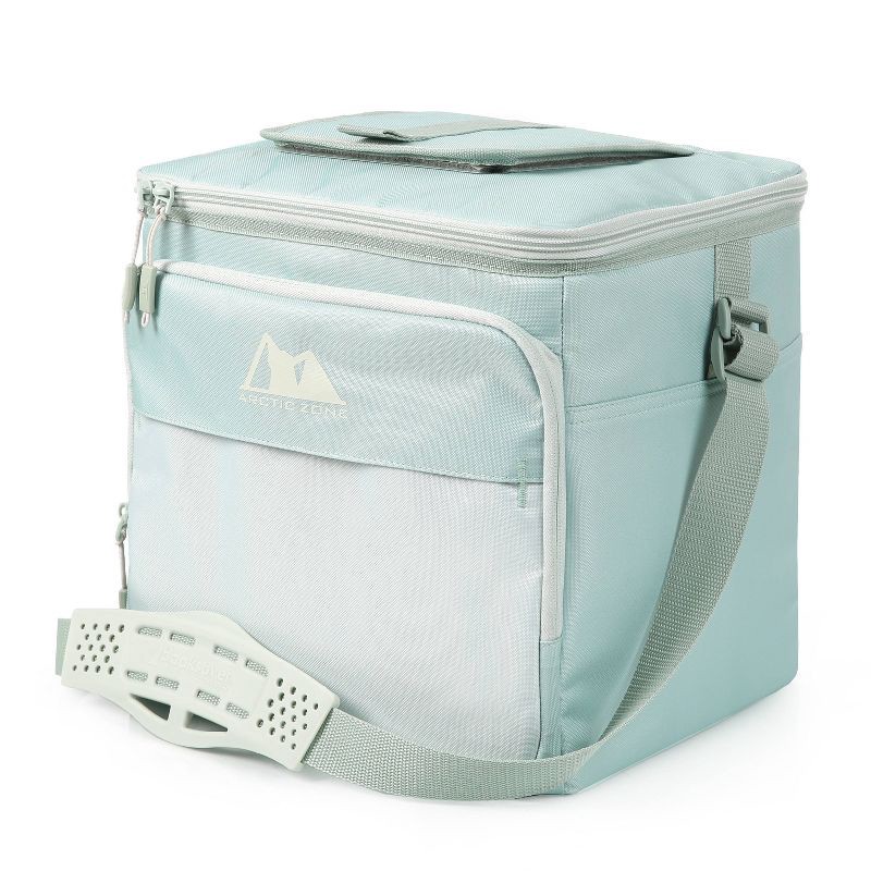 slide 4 of 13, Arctic Zone Essentials 24 Cans Hard Sided Cooler - Eucalyptus: Soft-Sided, PEVA Liner, 24 cans