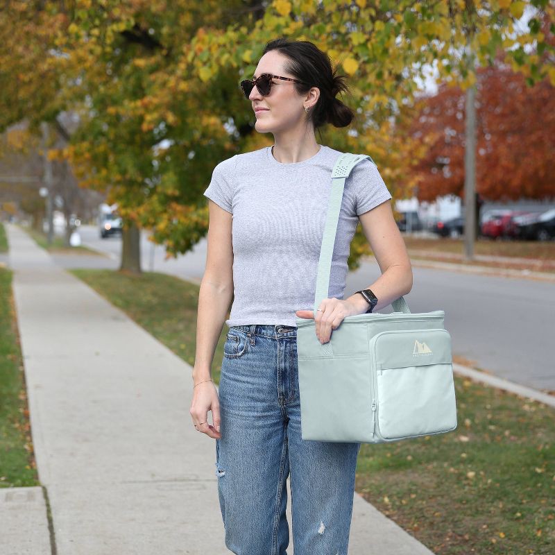 slide 9 of 13, Arctic Zone Essentials 24 Cans Hard Sided Cooler - Eucalyptus: Soft-Sided, PEVA Liner, 24 cans