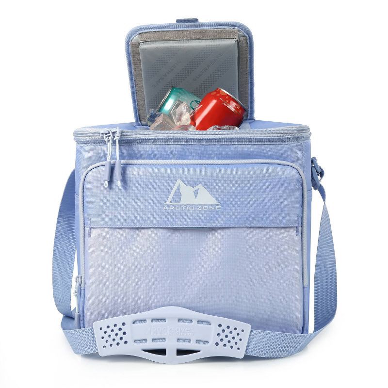 slide 3 of 13, Arctic Zone Essentials 24 Cans Hard Sided Cooler - Pale Periwinkle: Soft-Sided Polyester, 24 cans
