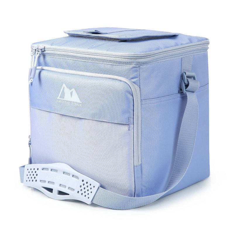 slide 4 of 13, Arctic Zone Essentials 24 Cans Hard Sided Cooler - Pale Periwinkle: Soft-Sided Polyester, 24 cans