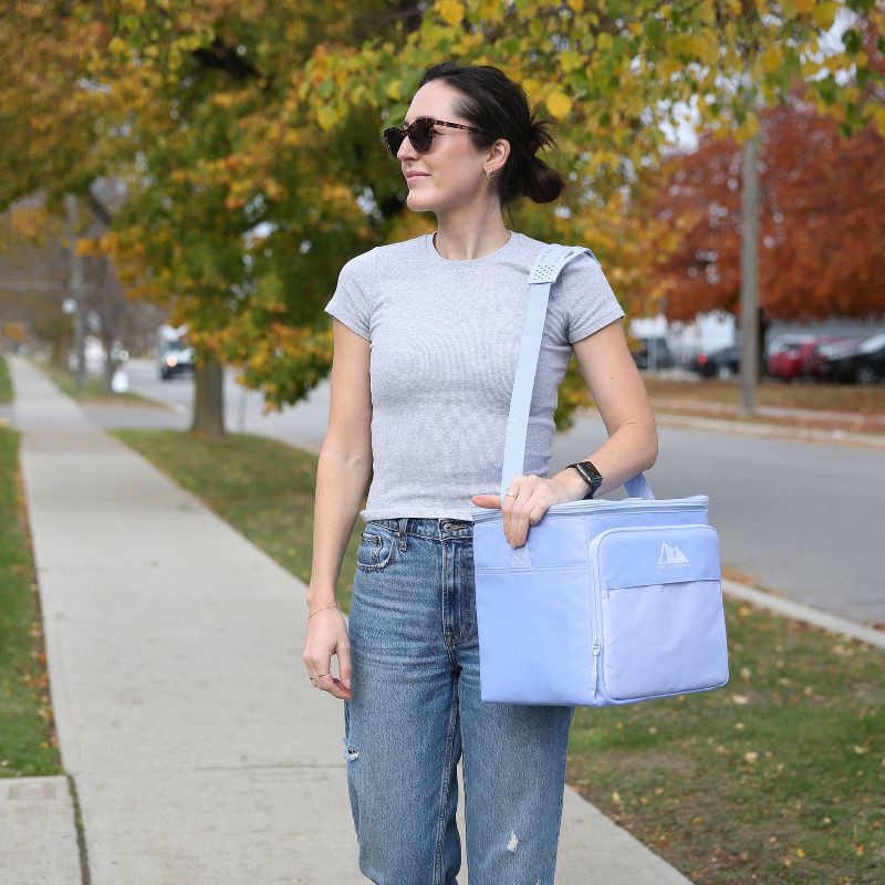 slide 9 of 13, Arctic Zone Essentials 24 Cans Hard Sided Cooler - Pale Periwinkle: Soft-Sided Polyester, 24 cans