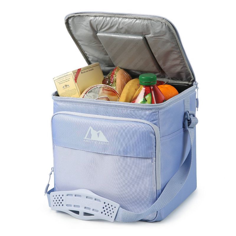 slide 10 of 13, Arctic Zone Essentials 24 Cans Hard Sided Cooler - Pale Periwinkle: Soft-Sided Polyester, 24 cans
