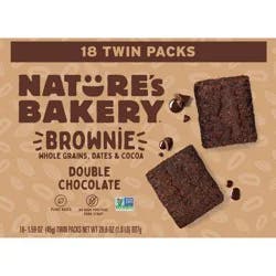 Nature's Bakery Double Chocolate Brownie - 26.6oz/18ct