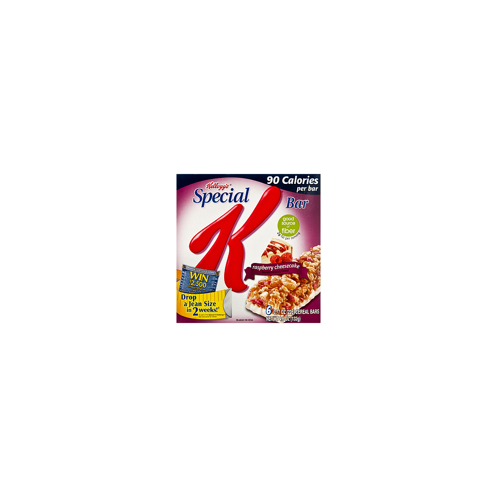slide 1 of 1, Kellogg's Special K Raspberry Cheesecake Cereal Bars, 6 ct; 4.6 oz