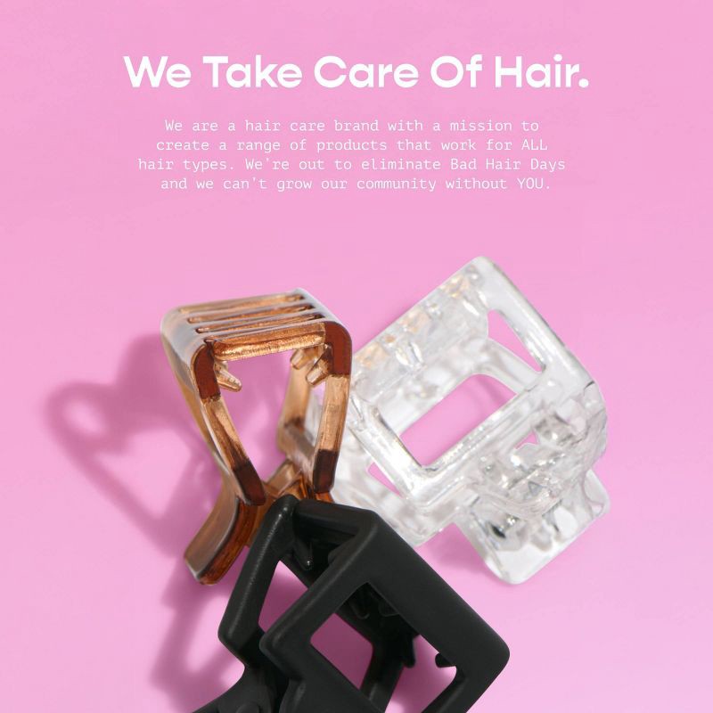 slide 8 of 8, Gimme Beauty Fine Mini Square Claw Clip - 12pc, 12 ct